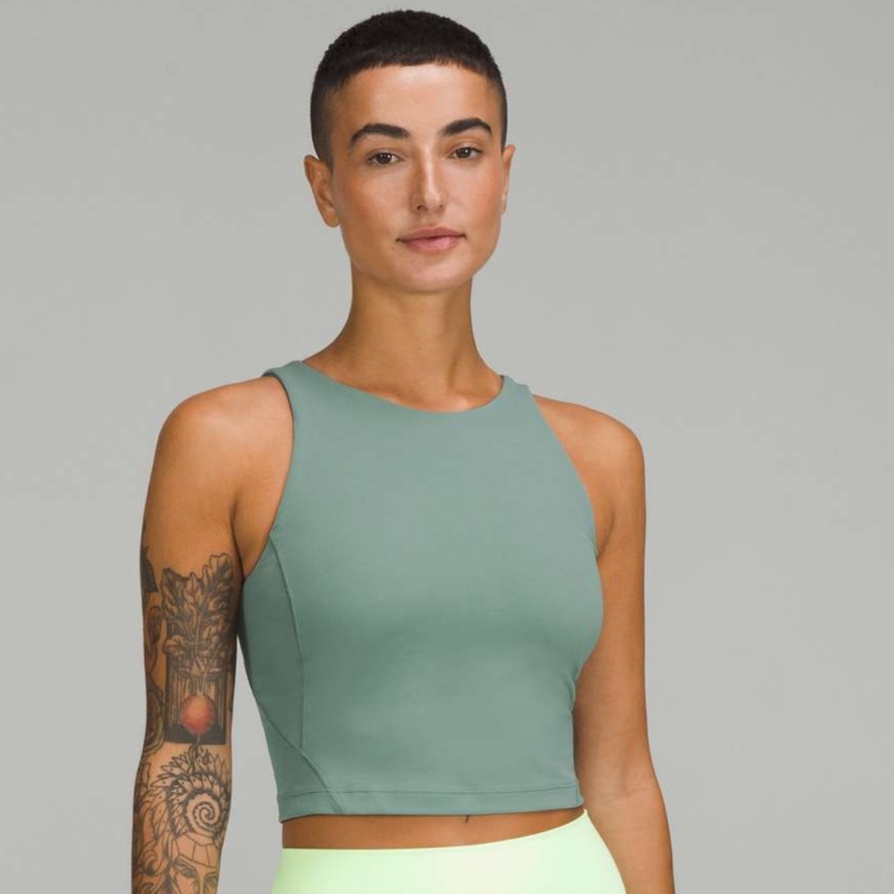 Lululemon High-Neck Align Tank in Tidewater Teal